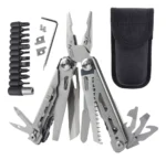 Multiferramenta Alicate Canivete Multitool Sanke Rescue Prata